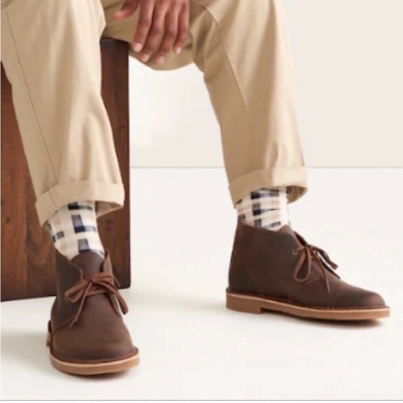 CLARKS Bushacre 3 Chukka Boot in Beeswax Brown Leather Desert Boot Mens - Picture 1 of 7